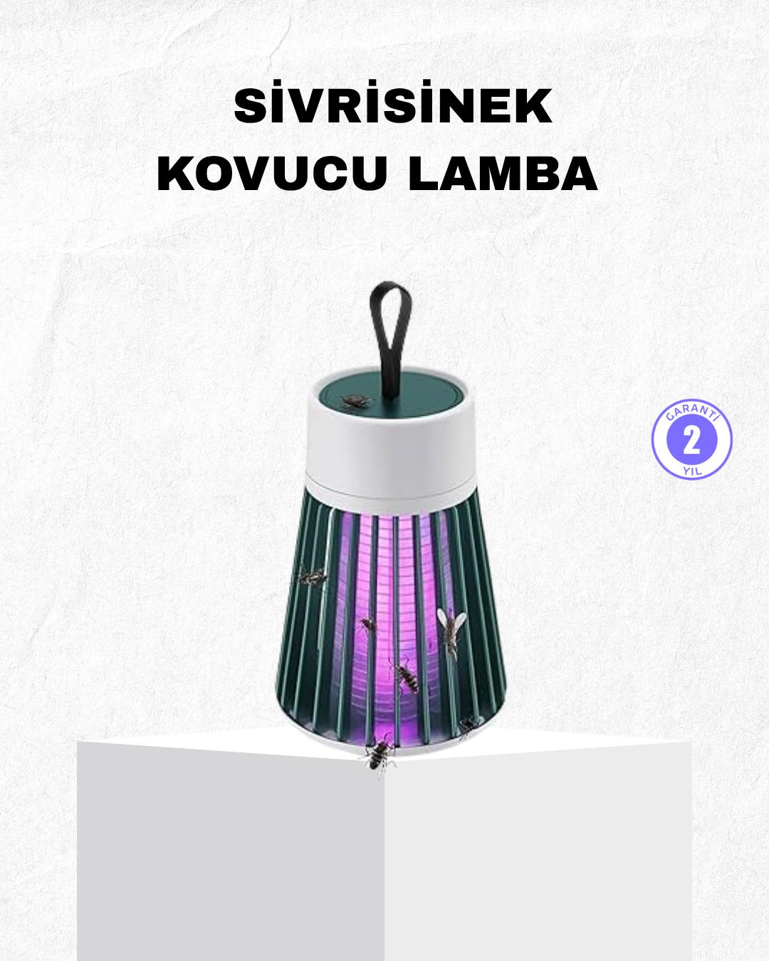 Şarjlı Mor Işıklı Sivrisinek Öldürücü Lamba – Sessiz ve Kimyasal İçermez - Lisinya