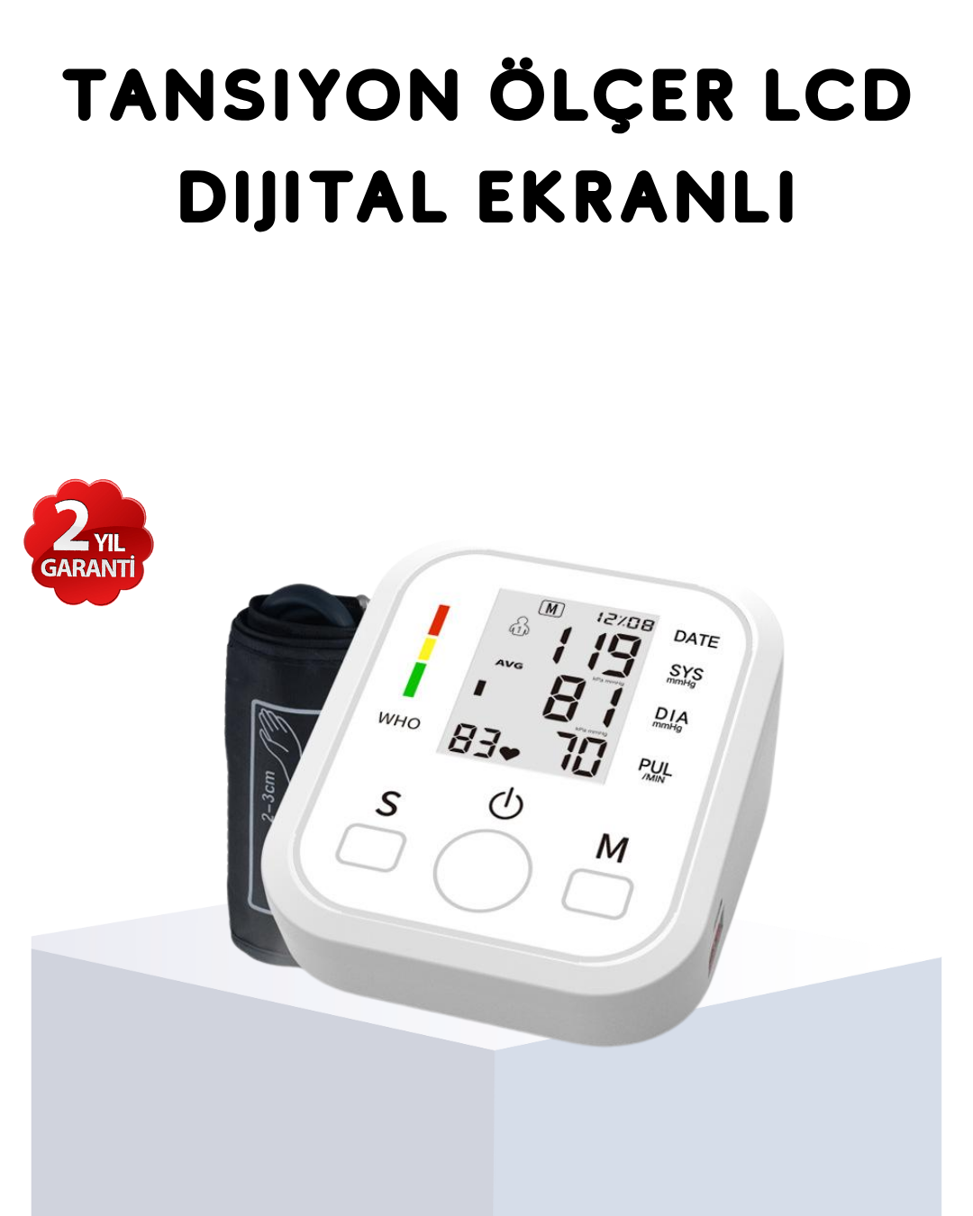 Üst Koldan Ölçüm Dijital Tansiyon Aleti – IHB Aritmi Uyarılı ve Çift Hafızalı - Lisinya