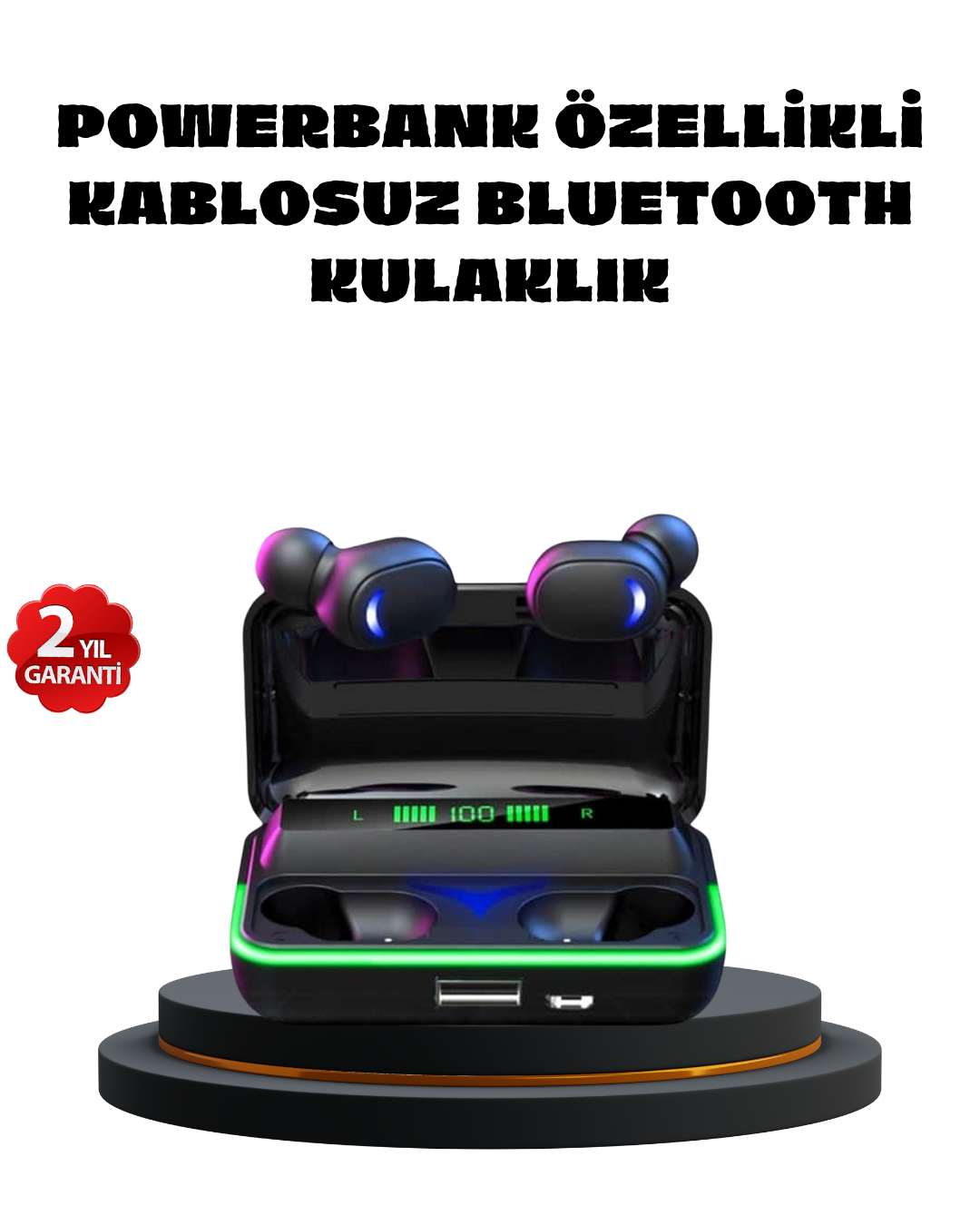 RGB Oyuncu Bluetooth Kulaklık Düşük Gecikmeli Kablosuz 5.1 - Lisinya
