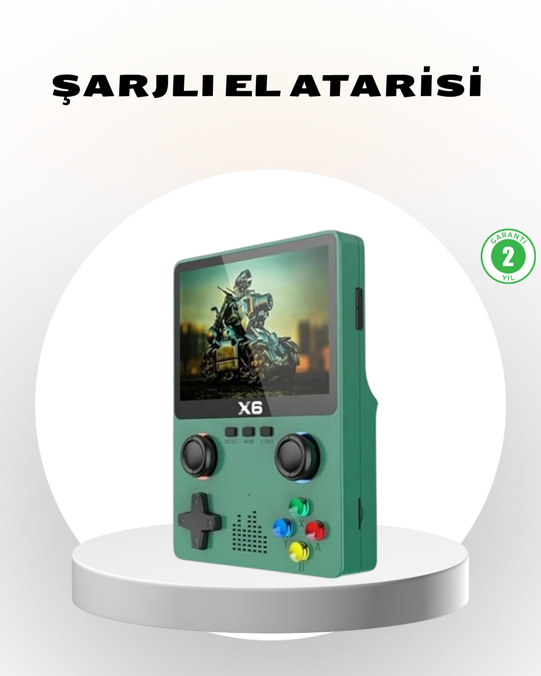 Taşınabilir Oyun Konsolu 3.5 İnç IPS Ekran Yaylı Çift LR Tuşlu - Lisinya