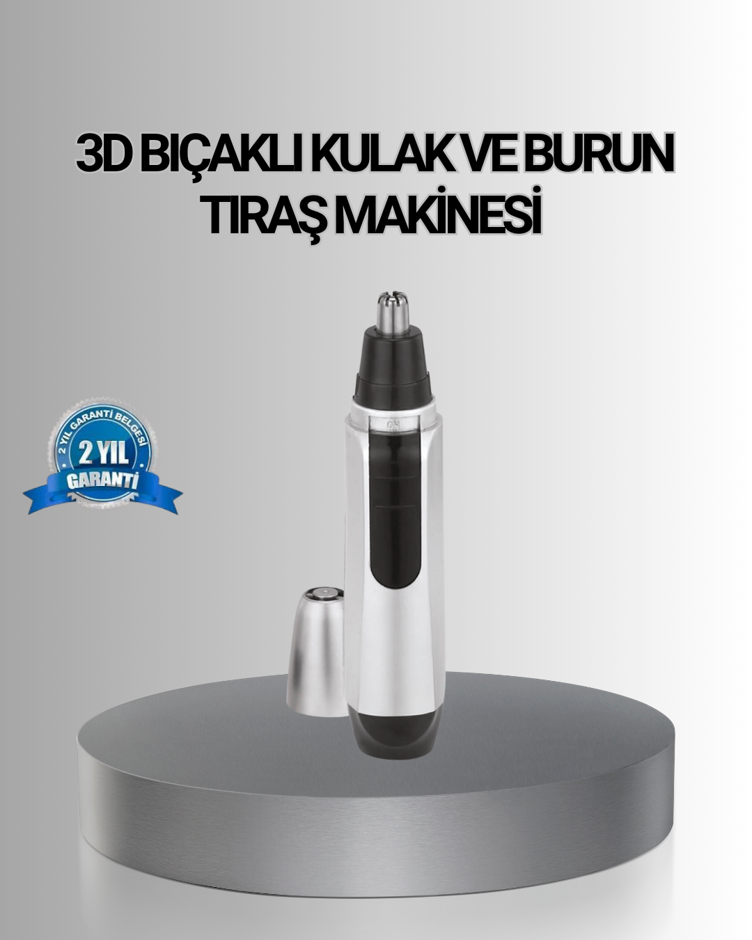 Kişisel Burun ve Kulak Tıraş Makinesi 3D Kavisli Bıçak ve Kompakt Tasarım - Lisinya
