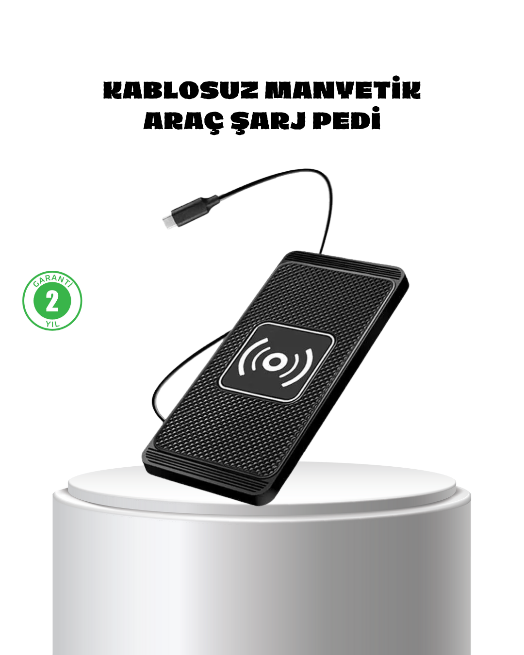 Manyetik Kablosuz Şarj Pedi 15W Hızlı Şarj Kaymaz Silikon Qi Destekli - Lisinya