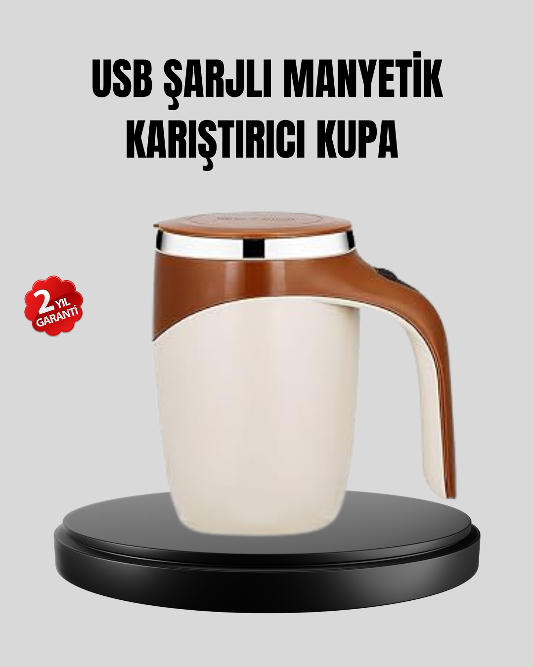 USB Şarjlı Manyetik Karıştırıcı Kupa Otomatik Karıştırma Paslanmaz Çelik - Lisinya USB Şarjlı Manyetik Karıştırıcı Kupa Otomatik Karıştırma Paslanmaz Çelik - Lisinya