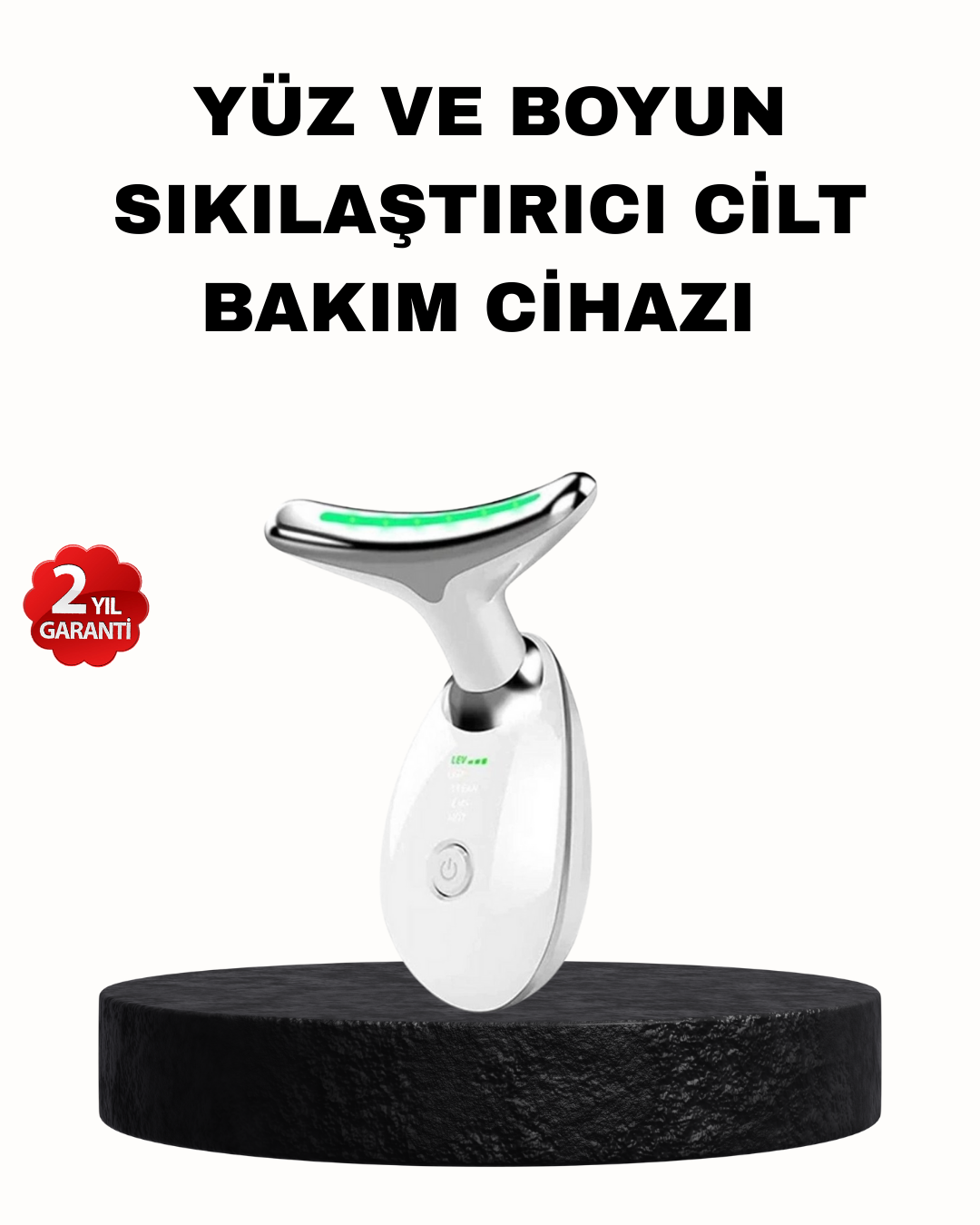 EMS Mikro Akım Yüz ve Boyun Sıkılaştırıcı Cihaz 7000 VPM Titreşim Isı Terapili - Lisinya