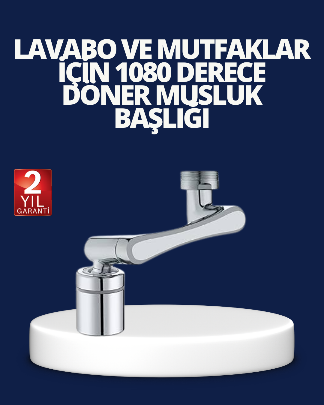 Esnek 1080° Musluk Başlığı 3 Eklemli Hareketli Su Modlu Lavabo Aparatı - Lisinya Esnek 1080° Musluk Başlığı 3 Eklemli Hareketli Su Modlu Lavabo Aparatı - Lisinya