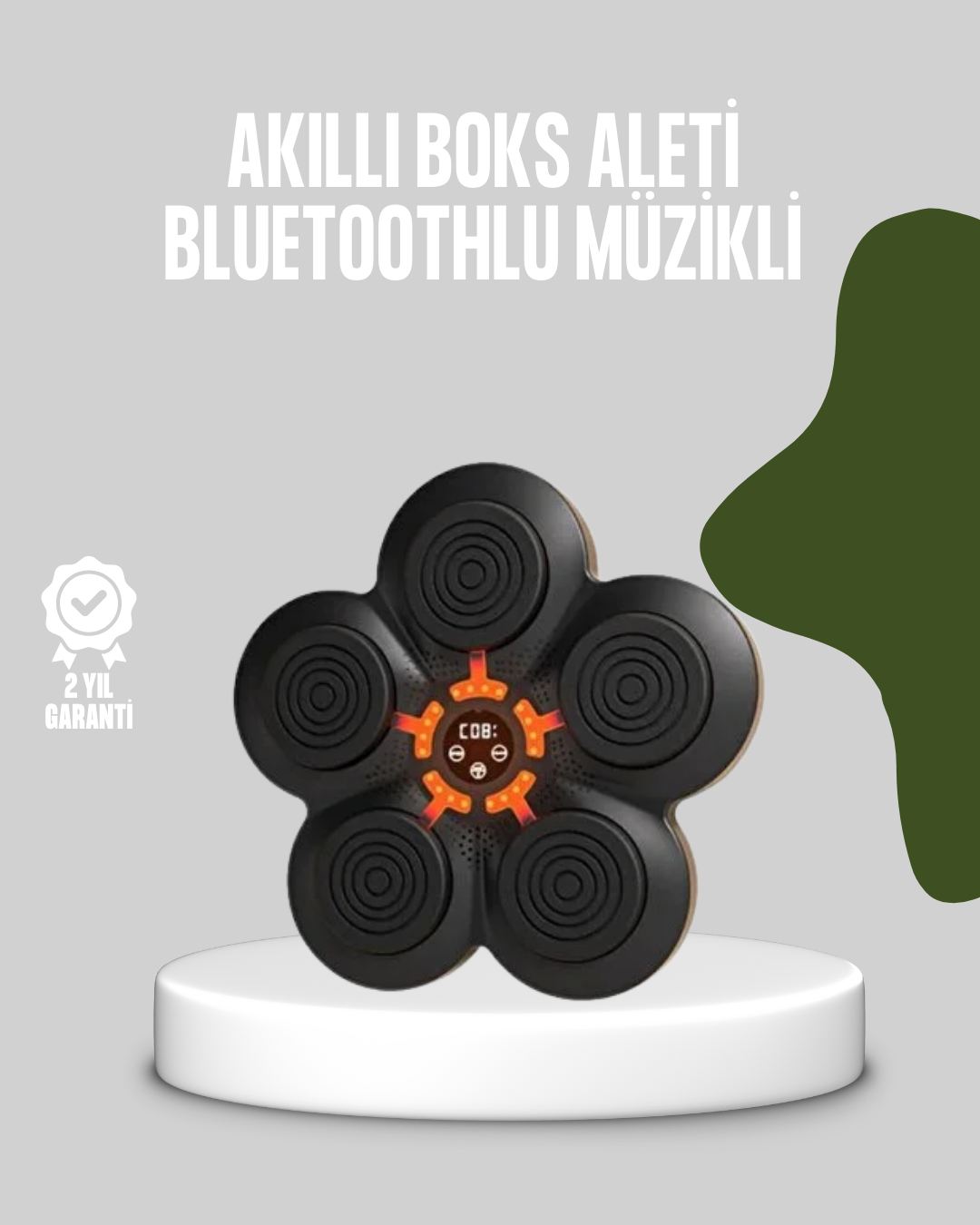 Akıllı Müzikli Boks Makinesi Bluetooth Bağlantılı Işıklı Hedefli Fitness Aleti - Lisinya