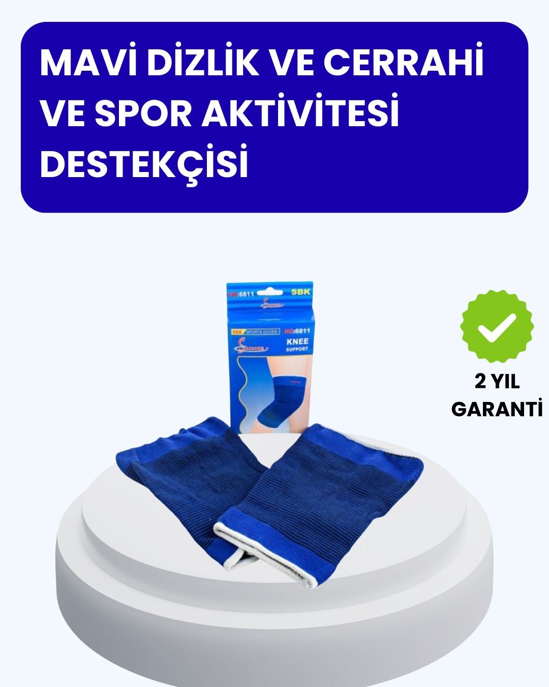 Diz Koruyucu Sporcu Bandajı Esnek Sıkı Destekli - Lisinya