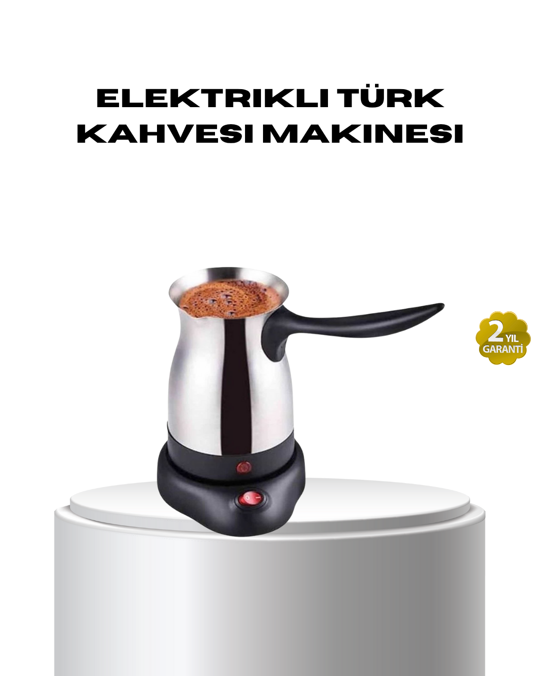 Paslanmaz Çelik Elektrikli Cezve 800W 6 Fincan Kapasiteli - Lisinya Paslanmaz Çelik Elektrikli Cezve 800W 6 Fincan Kapasiteli - Lisinya