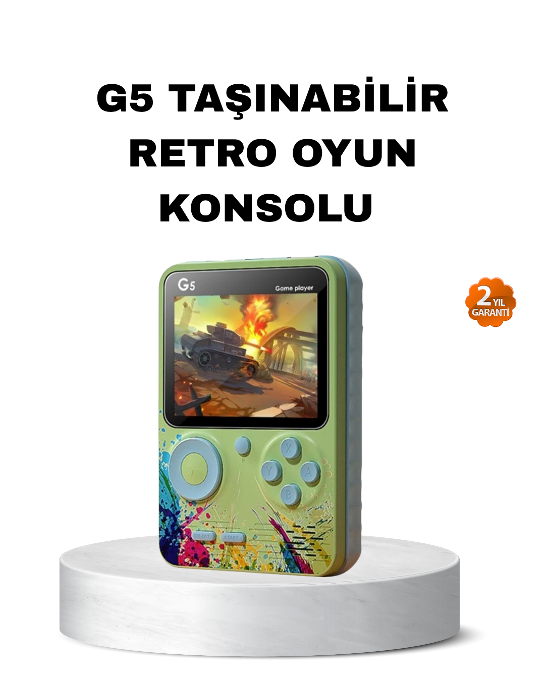 G5 Retro Oyun Konsolu 500 Klasik Oyunlu 3 İnç HD Ekran ve TV Bağlantılı - Lisinya