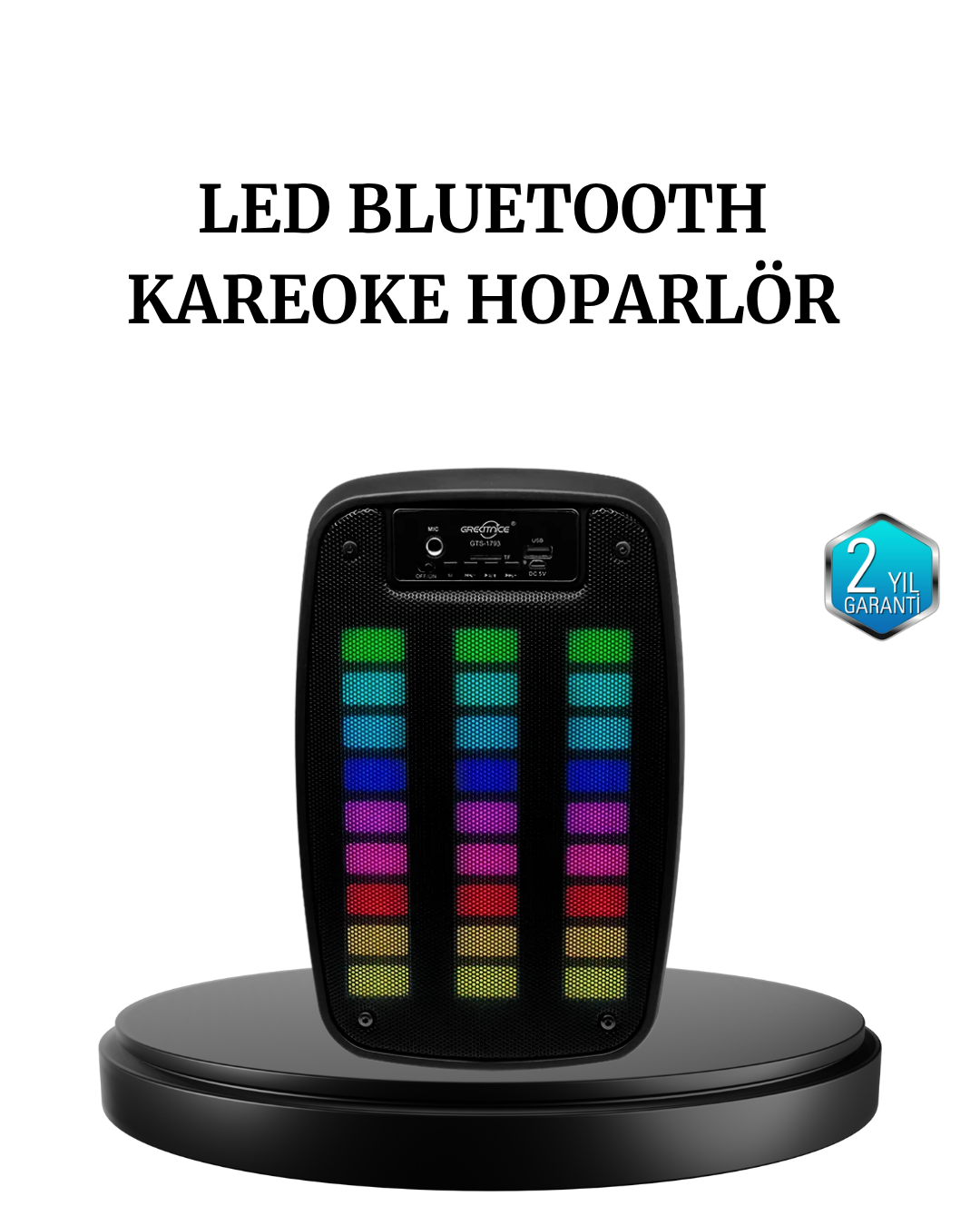 GTS 1793 Kablosuz Bluetooth Hoparlör 6.5 İnç Işıklı ve Güçlü Bass - Lisinya GTS 1793 Kablosuz Bluetooth Hoparlör 6.5 İnç Işıklı ve Güçlü Bass - Lisinya