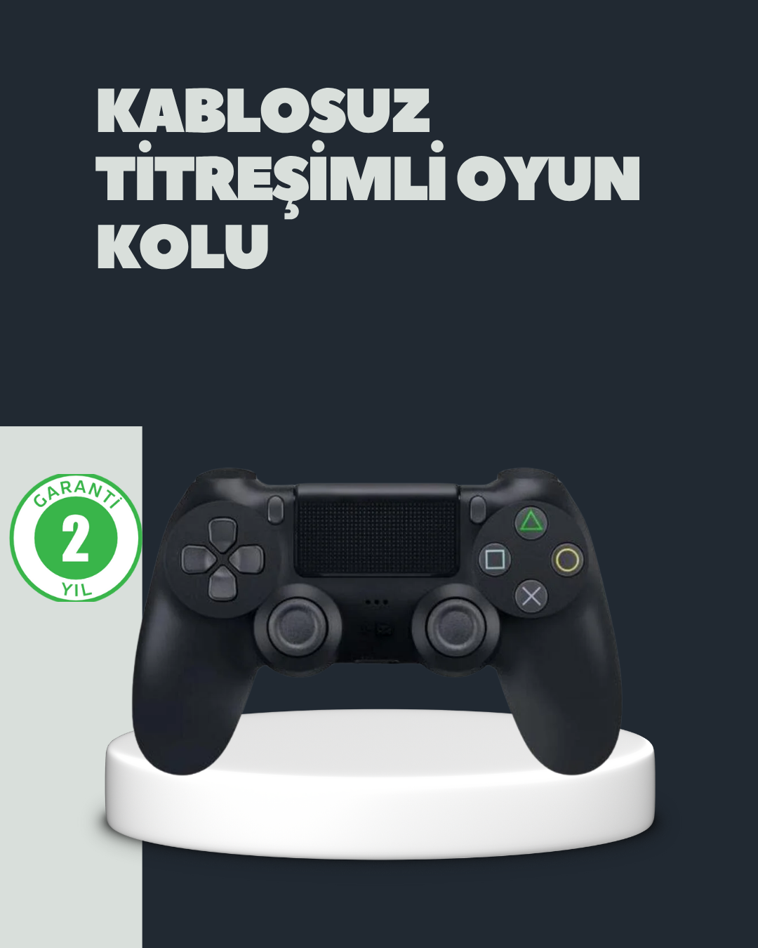 Kablosuz Titreşimli Oyun Kolu – PS4 Uyumlu Ergonomik Tasarım ve Uzun Pil Ömrü - Lisinya