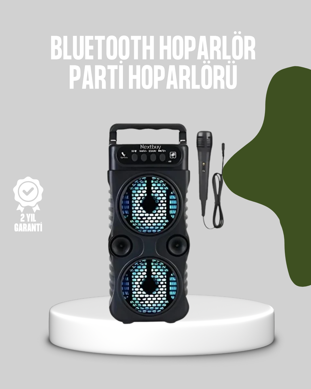 Bluetooth Bağlantılı LED Işıklı Taşınabilir Hoparlör – 1200 mAh Şarjlı, FM Radyolu - Lisinya Bluetooth Bağlantılı LED Işıklı Taşınabilir Hoparlör – 1200 mAh Şarjlı, FM Radyolu - Lisinya
