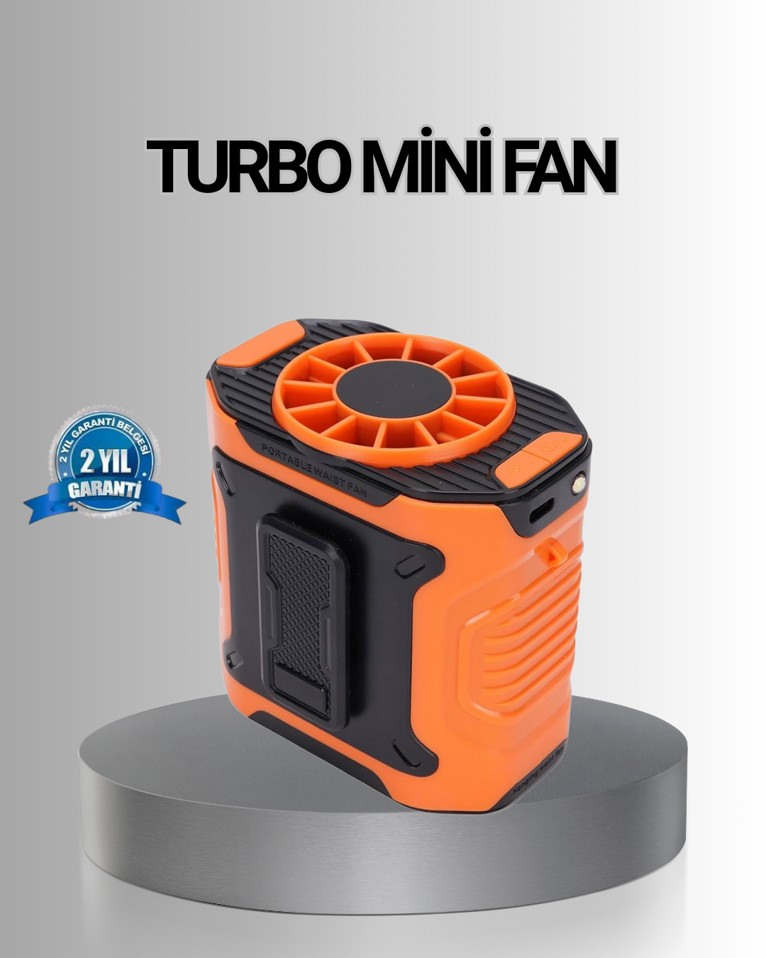 Turbo Mini Taşınabilir Fan – 100 Kademeli Dijital Hız Kontrolü ve Type-C Şarj - Lisinya
