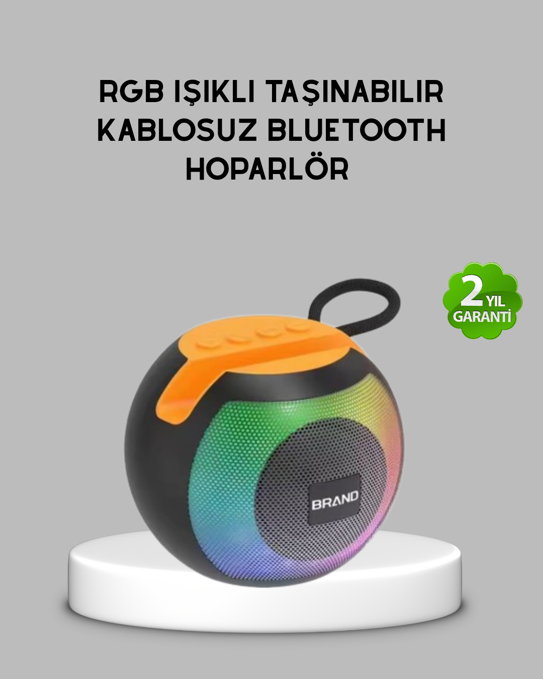 Bluetooth 5.0 Hoparlör – RGB Işıklı, Güçlü Bas ve 360° Surround Ses - Lisinya