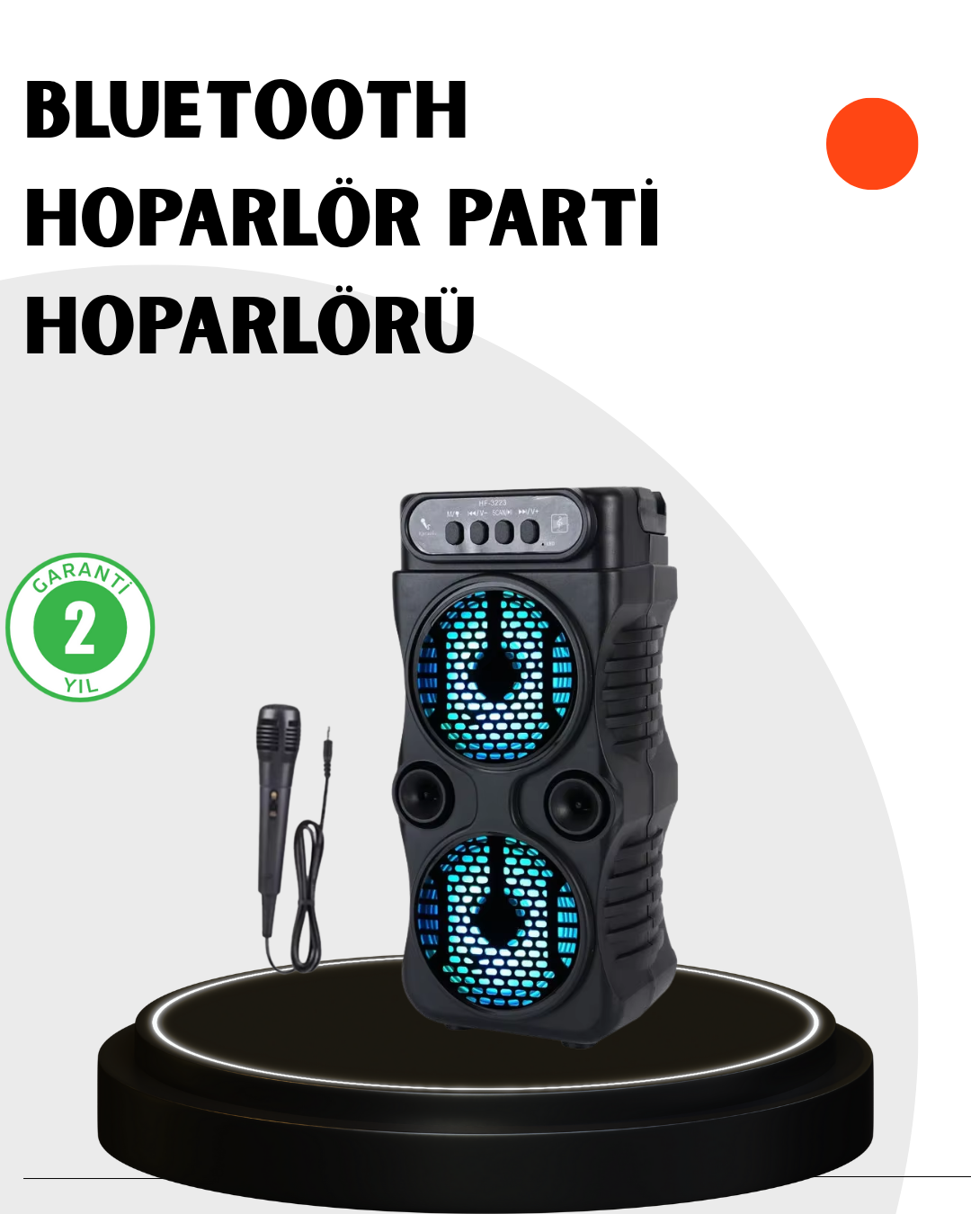 Bluetooth Bağlantılı Taşınabilir Hoparlör – LED Işıklı, FM Radyolu, Mikrofon Girişli - Lisinya Bluetooth Bağlantılı Taşınabilir Hoparlör – LED Işıklı, FM Radyolu, Mikrofon Girişli - Lisinya