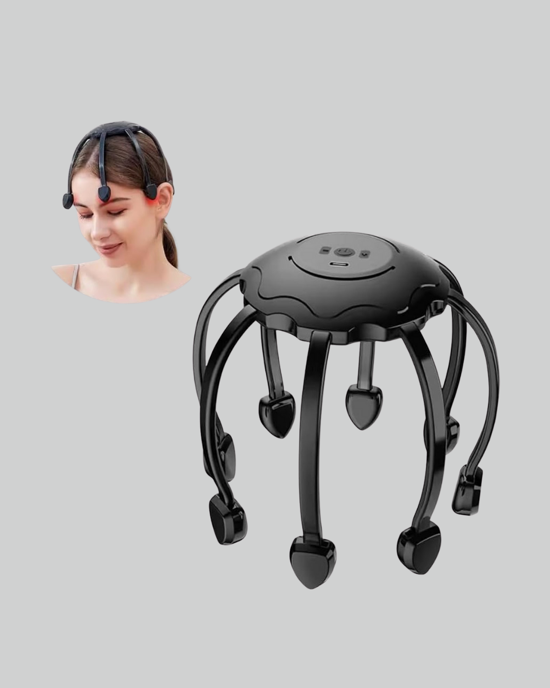 Saç Derisi Masaj Aleti 8 Bağımsız Kol 3 Modlu Derin Rahatlama - Lisinya Saç Derisi Masaj Aleti 8 Bağımsız Kol 3 Modlu Derin Rahatlama - Lisinya