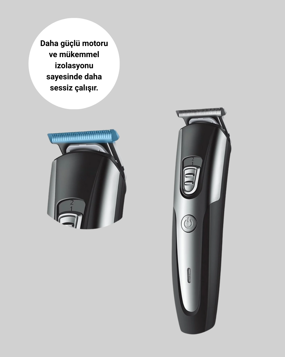 Ergonomik Profesyonel Tıraş Makinesi Saç Sakal Kesme ve Düzeltme - Lisinya