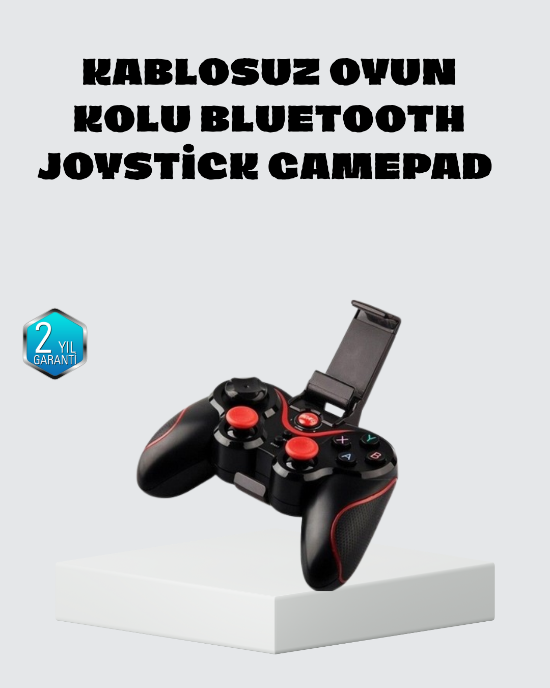 Kablosuz Bluetooth Oyun Kolu Mobil TV PC Uyumlu Ergonomik Tasarım - Lisinya