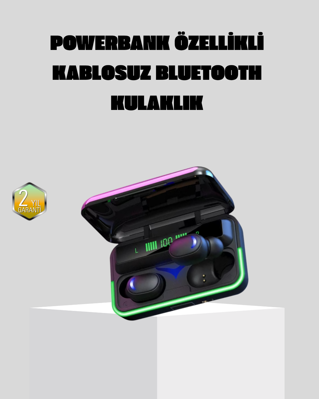 Kablosuz Oyuncu Kulaklığı Powerbank Şarj Kutulu RGB 5.1 - Lisinya