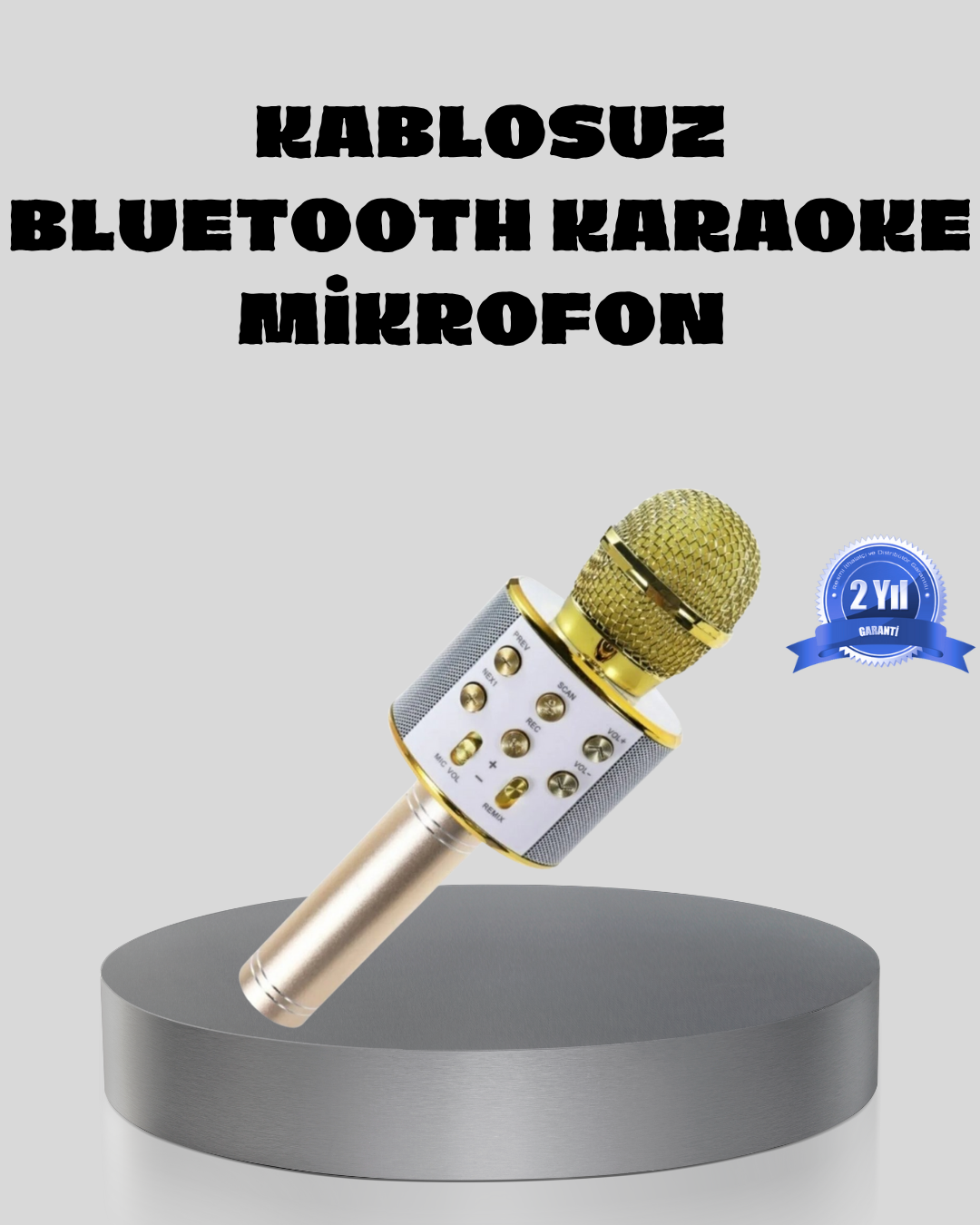 Bluetooth Karaoke Mikrofon Şarjlı Uzun Pil Ömürlü Çok Fonksiyonlu - Lisinya