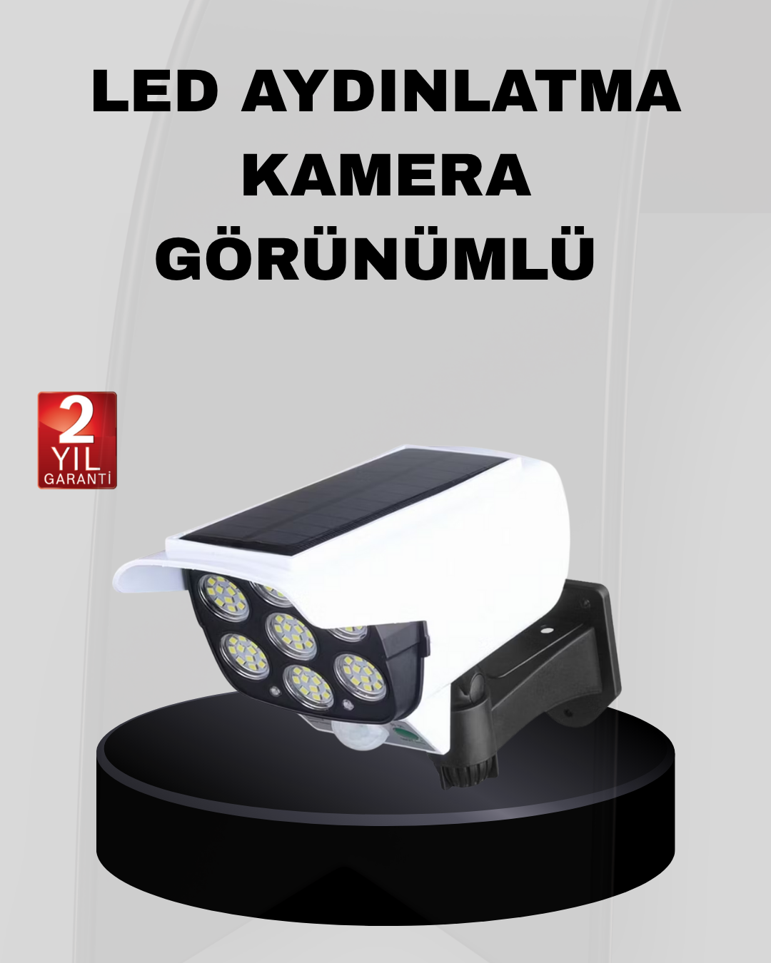 Solar Bahçe Aydınlatması Su Geçirmez IP66 PIR Sensörlü Uzun Çalışma Süreli - Lisinya