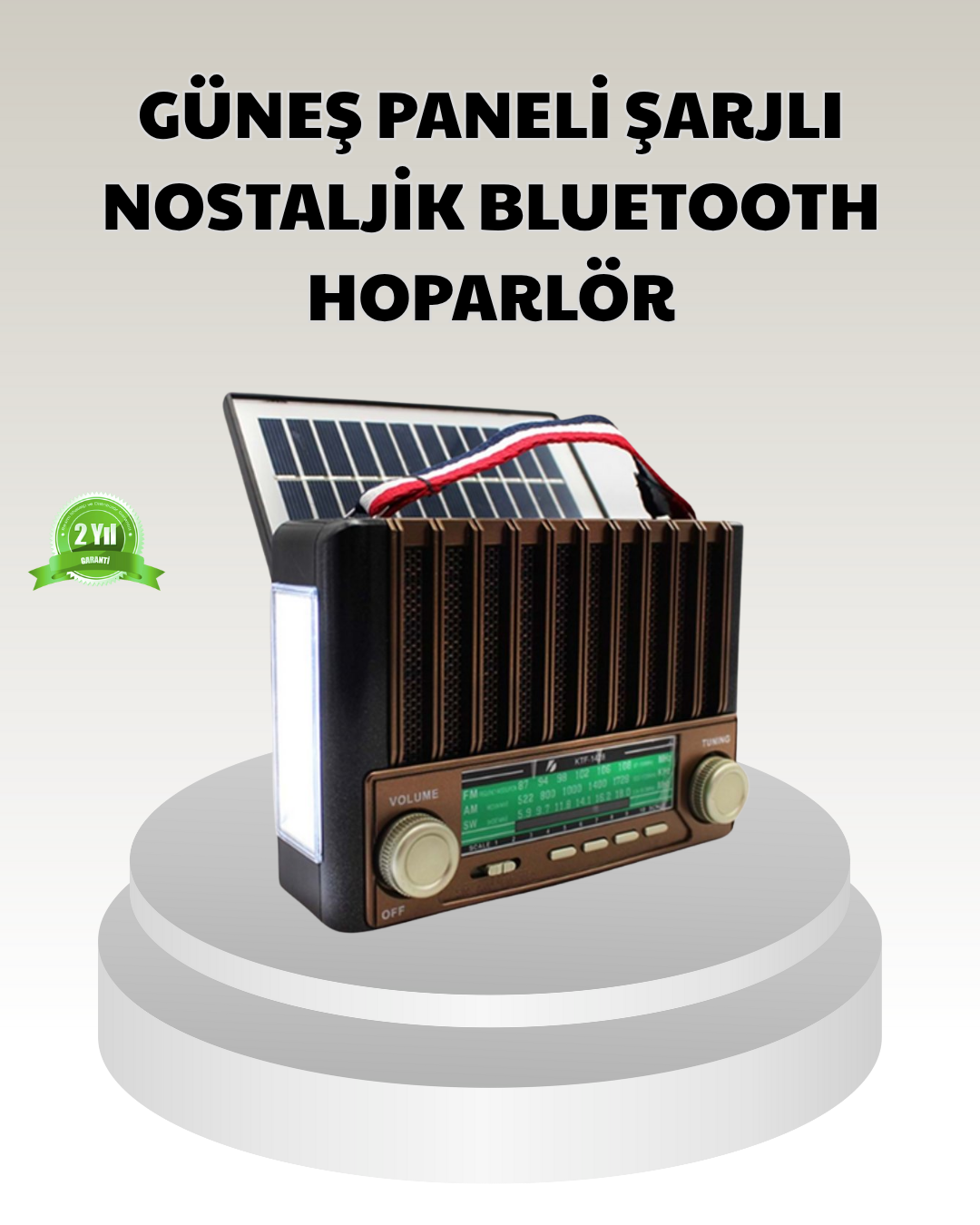 Güneş Enerjili Taşınabilir Hoparlör KTF-1428 Bluetooth Radyo USB SD Kart Destekli - Lisinya Güneş Enerjili Taşınabilir Hoparlör KTF-1428 Bluetooth Radyo USB SD Kart Destekli - Lisinya