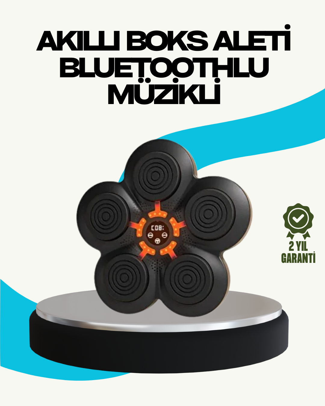 Ev Tipi Akıllı Boks Duvar Paneli Müzikli Bluetoothlu Refleks Geliştirme Cihazı - Lisinya