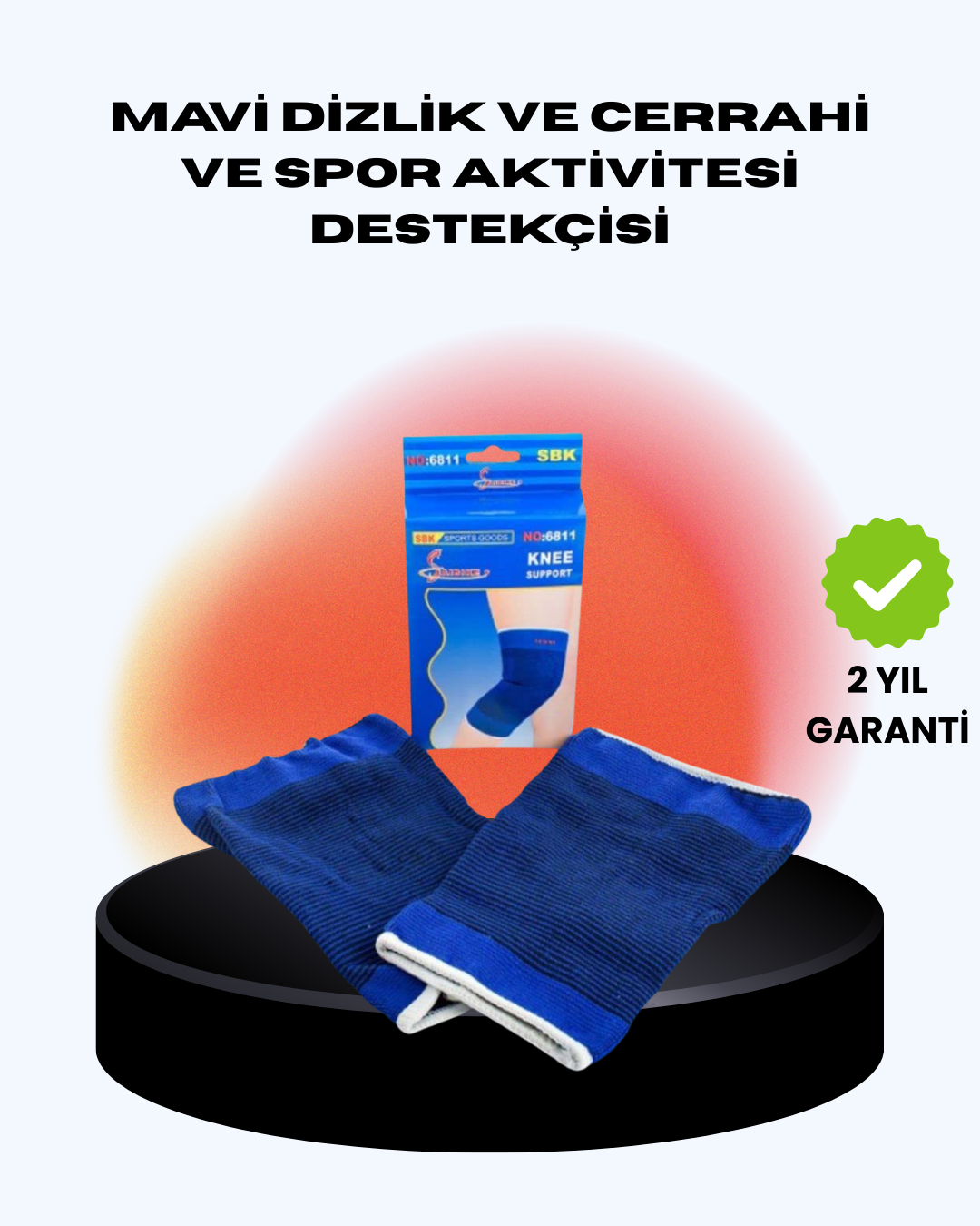 Anti-Slip Diz Bandajı Sporcu Desteklikli Koruyucu Model - Lisinya
