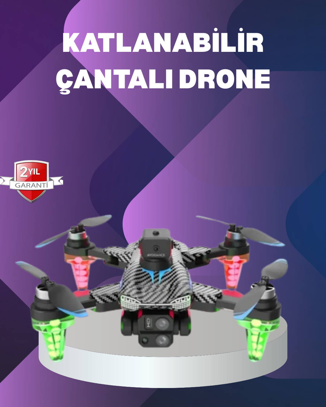 Katlanabilir Drone 1080P Kamera Full HD Çekim Hafif ve Taşınabilir - Lisinya