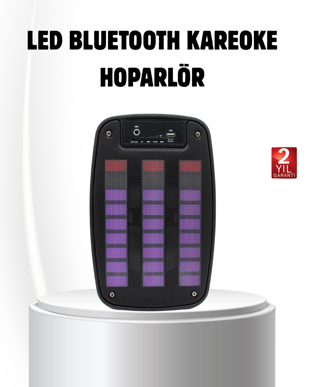 6.5” LED Işıklı GTS 1793 Bluetooth Hoparlör Güçlü Bass ve FM Destekli - Lisinya 6.5” LED Işıklı GTS 1793 Bluetooth Hoparlör Güçlü Bass ve FM Destekli - Lisinya