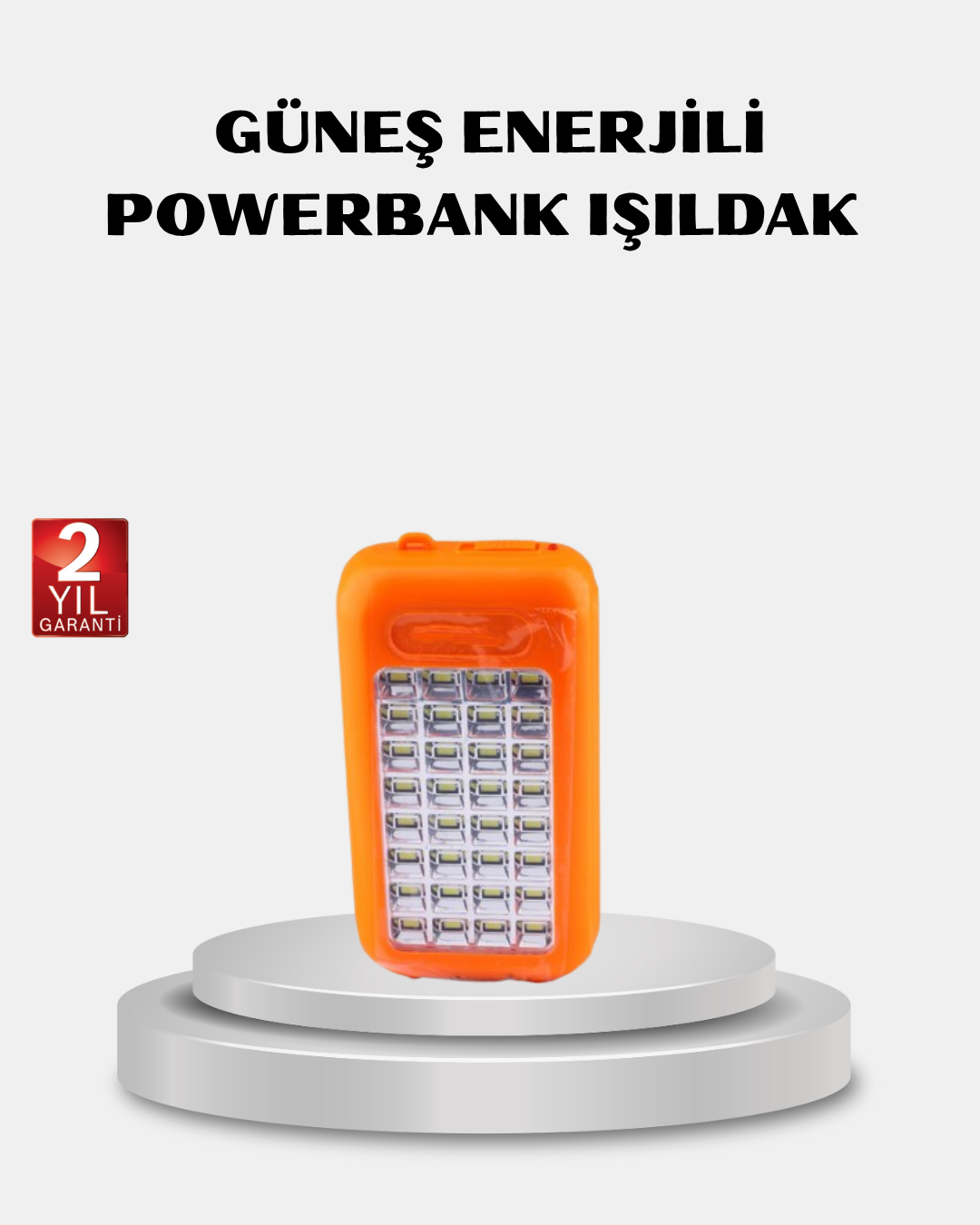 Solar Powerbank 10000 mAh LED Kamp Lambalı Taşınabilir Şarj Cihazı - Lisinya