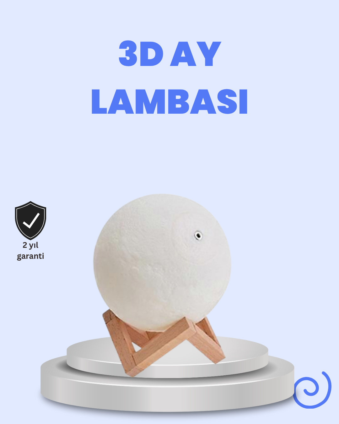 RGB Modlu 16 Renkli Ay Gece Lambası 3D Baskı - Lisinya