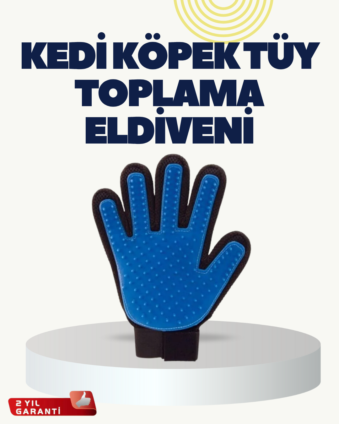 Yumuşak Silikonlu Kedi ve Köpek Tüy Toplama Eldiveni – Masaj Etkili Tüy Dökülme Önleyici - Lisinya