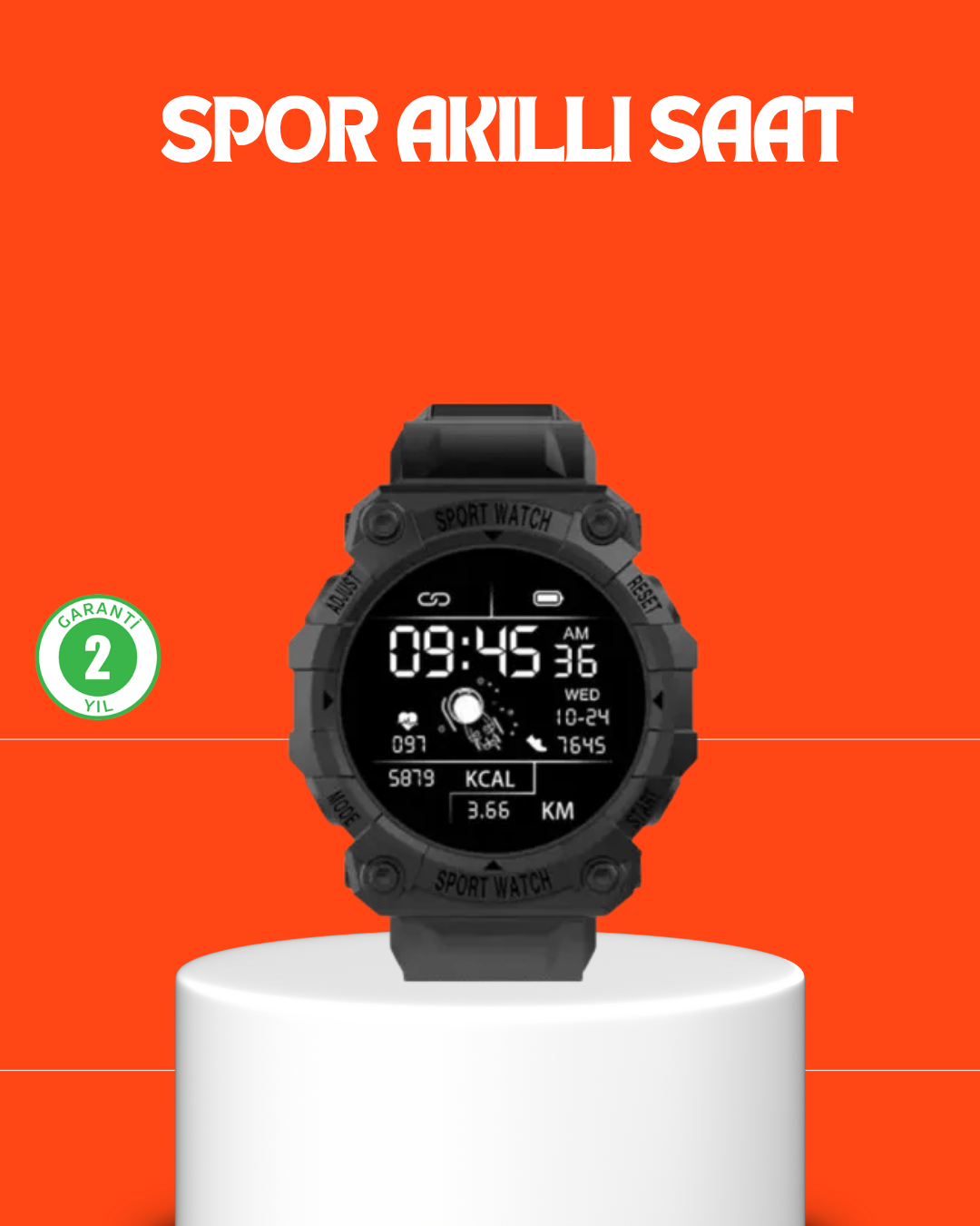 Sporcu Akıllı Saat – Kalp Atışı, Adım, Kalori ve Tansiyon Takipli - Lisinya