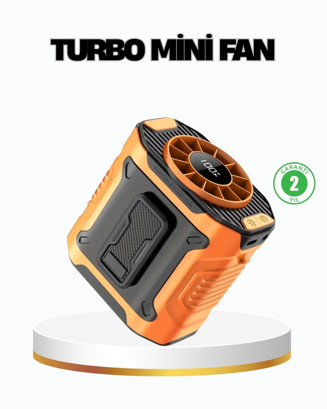 Turbo Mini Taşınabilir Fan – 100 Kademeli Dijital Hız Kontrolü ve Type-C Şarj (Kopya) - Lisinya