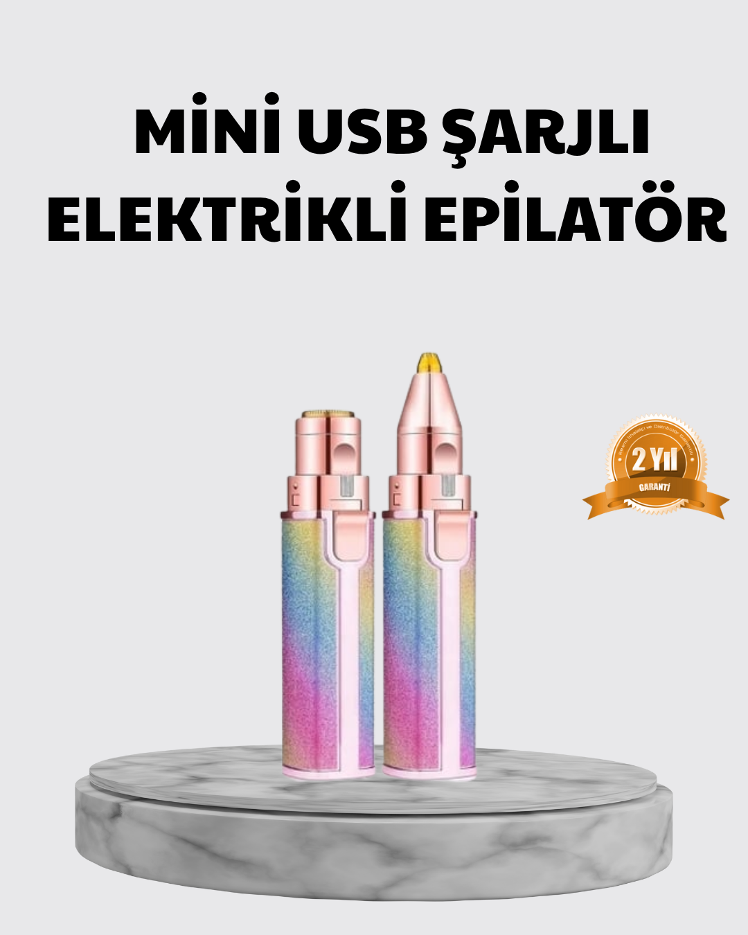 Mini Yüz ve Kaş Epilatörü – 8000 RPM Güçlü Motor ve Paslanmaz Çelik Başlık - Lisinya