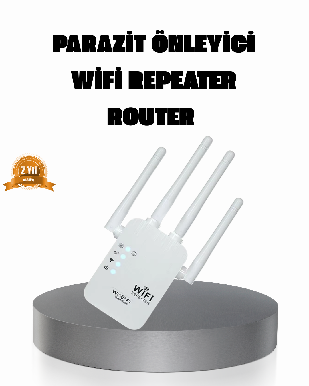 50 Cihaz Destekli 300Mbps Kablosuz Sinyal Güçlendirici RJ45 Kablolu Kullanım - Lisinya
