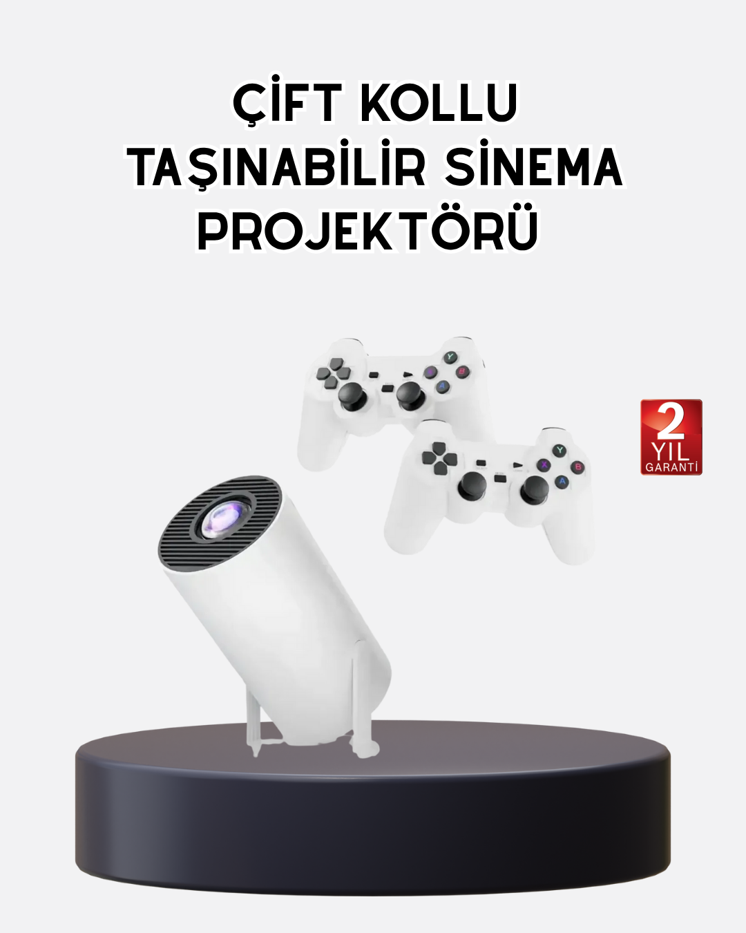 Kablosuz Projeksiyon Cihazı 4K Destekli HDMI USB Oyun Uyumlu - Lisinya