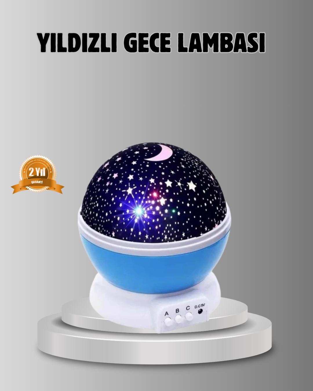Çocuk Gece Lambası 6 Modlu Renkli LED Enerji Tasarruflu Masal Işığı - Lisinya