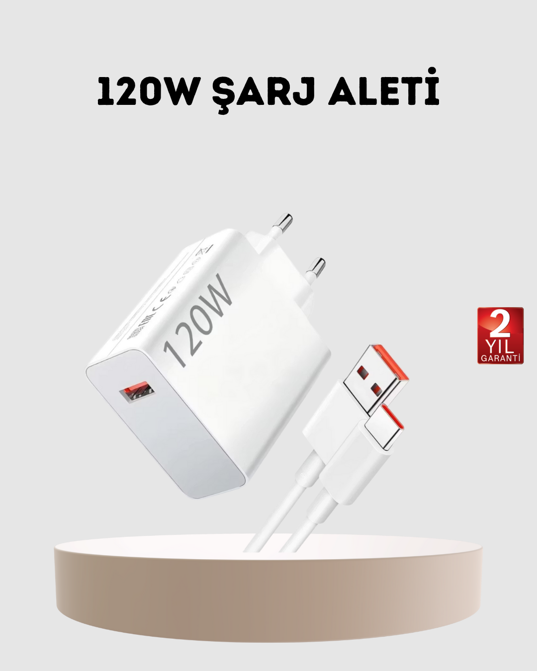 120W USB-C Şarj Adaptörü Süper Hızlı Şarj Güç Kaynağı Seti - Lisinya