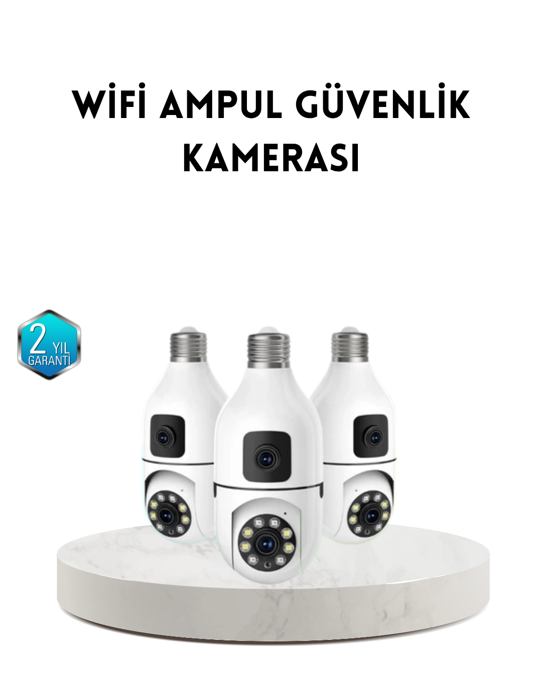Ampul Tipi WiFi Kamera 2MP Lensli Full HD Görüntü ve Akıllı Hareket Algılama - Lisinya
