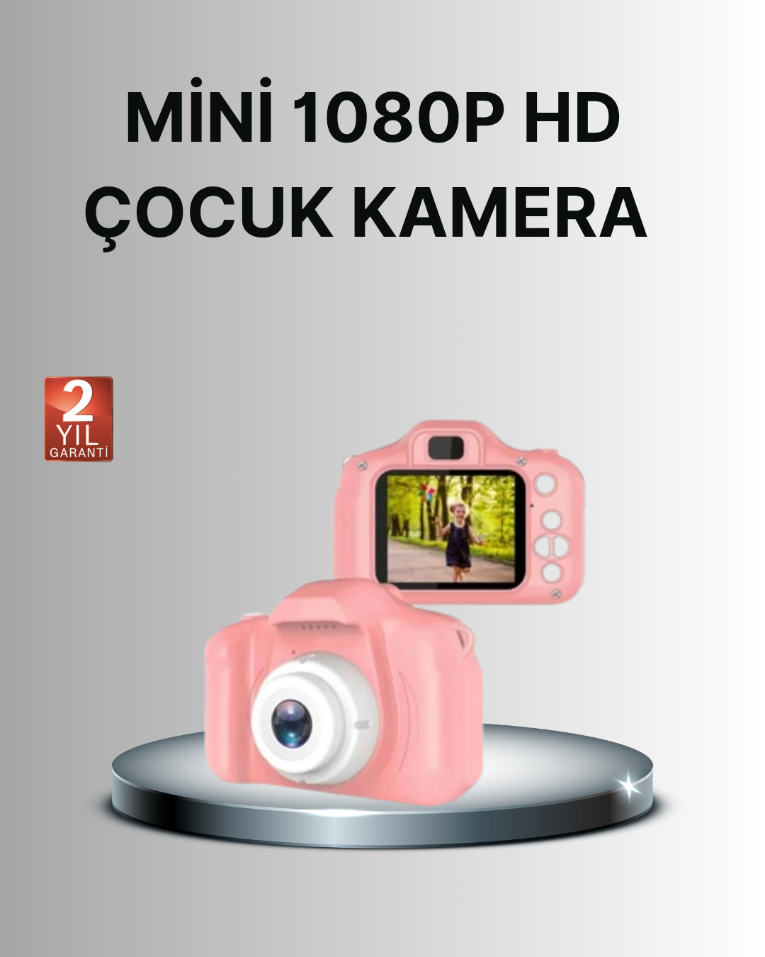8 Megapiksel Mini Çocuk Kamerası HD Ekranlı Darbeye Dayanıklı ve Şarjlı - Lisinya