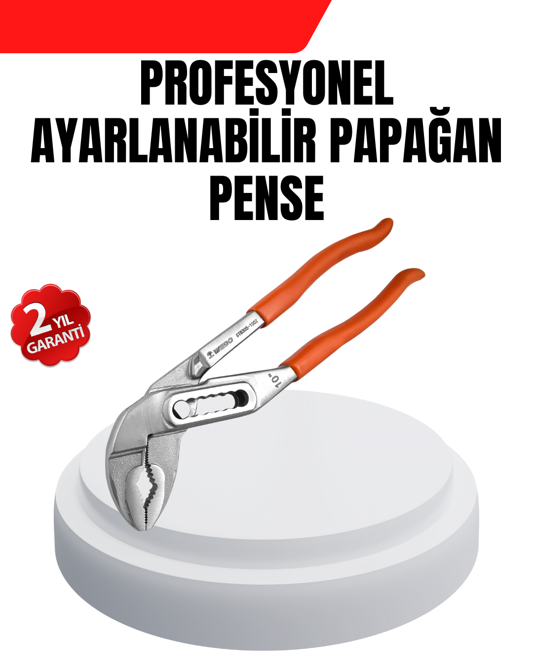 Ayarlanabilir Kurbağacık Pense Boru Anahtarı Çelik Malzeme - Lisinya