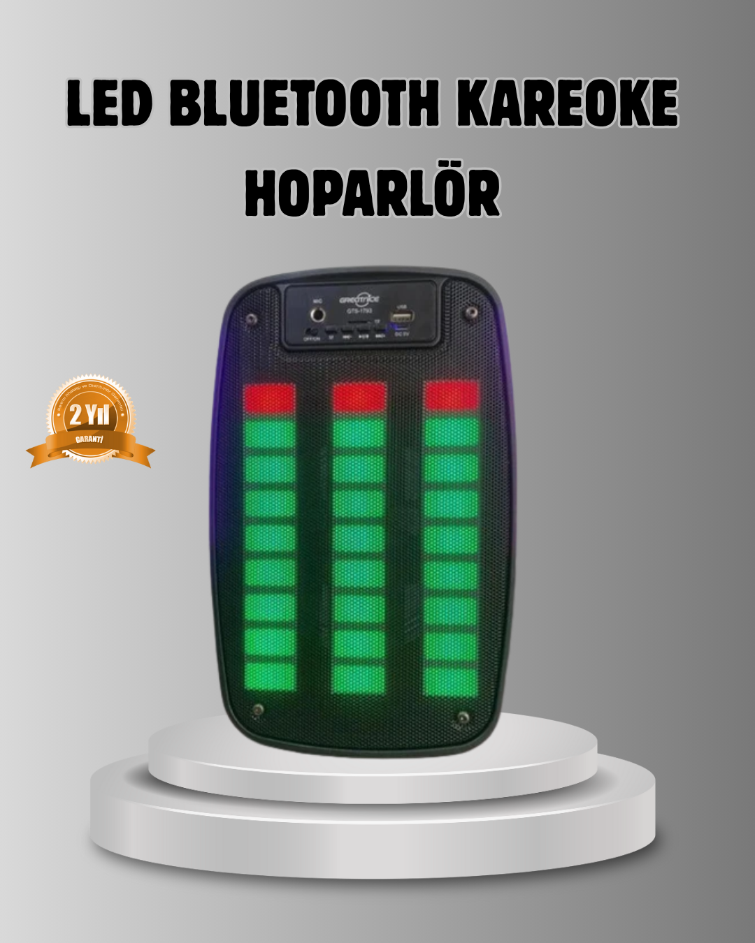 GTS 1793 Işıklı 6.5 İnç Kablosuz Hoparlör Bluetooth, USB ve FM Özellikli - Lisinya GTS 1793 Işıklı 6.5 İnç Kablosuz Hoparlör Bluetooth, USB ve FM Özellikli - Lisinya