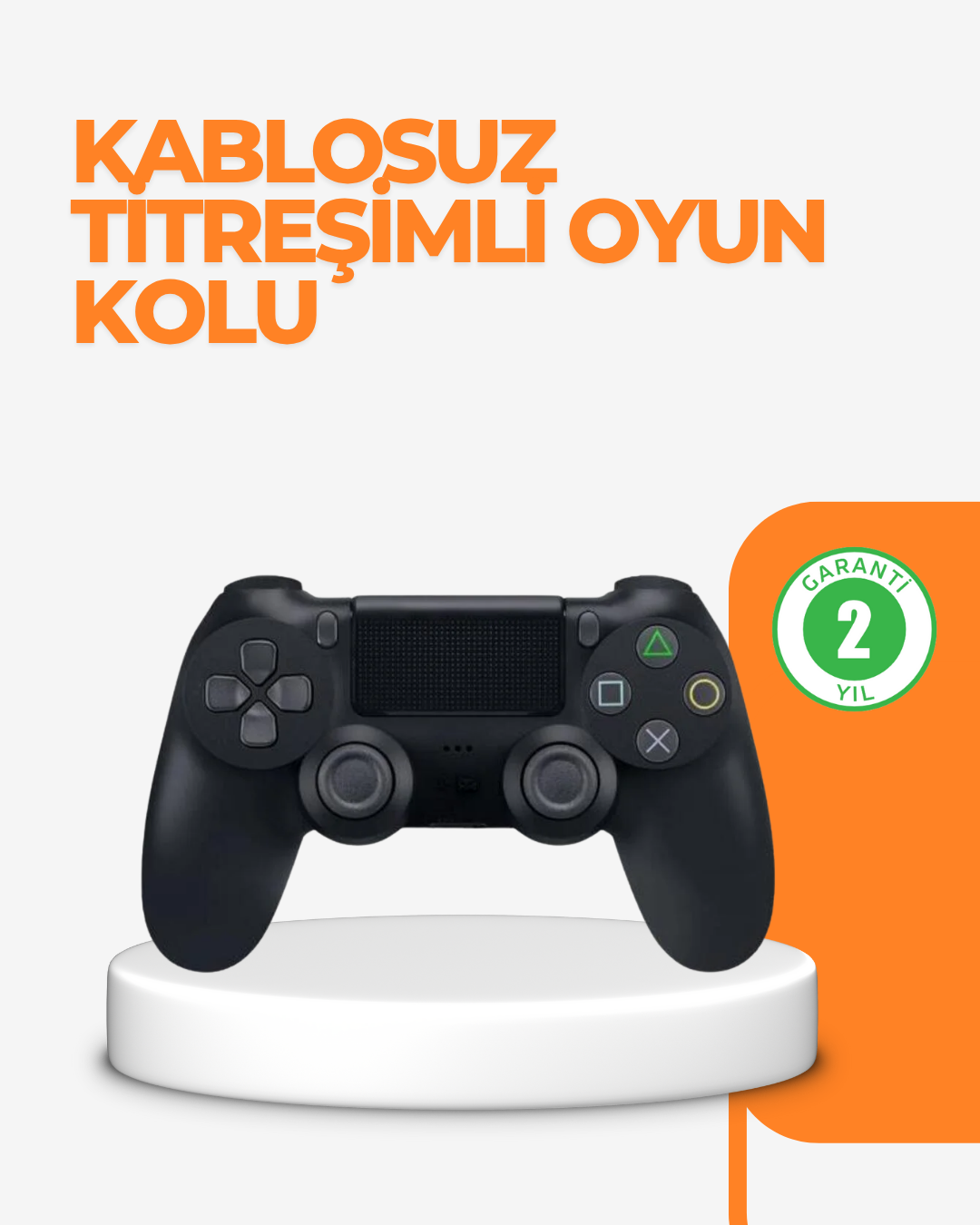 PS4 Uyumlu Kablosuz Oyun Kolu – Titreşimli, Şarjlı ve Ergonomik - Lisinya