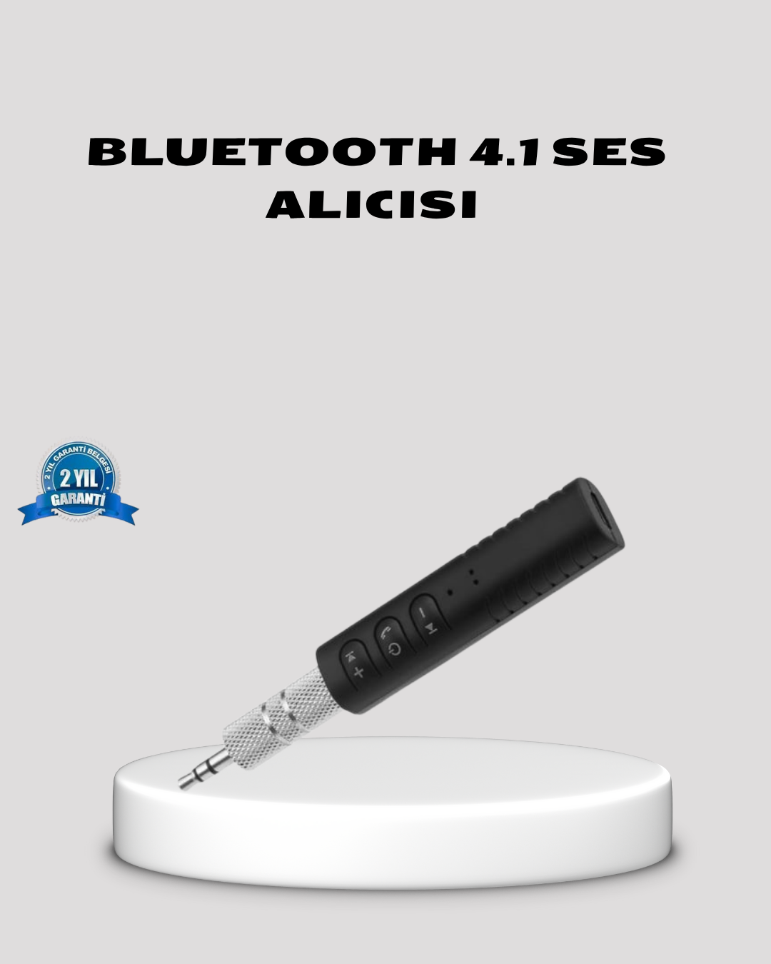 Bluetooth 4.1 Müzik Alıcısı 3.5mm Aux Girişli Mini Kablosuz Adaptör - Lisinya
