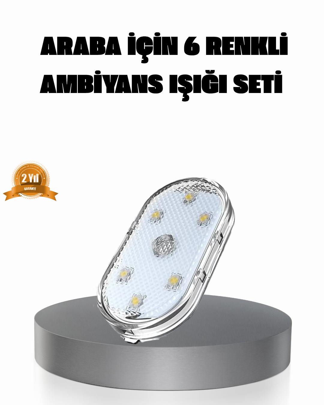 Manyetik Araba İçi Ambiyans LED Işık Seti – Kolay Montajlı ve Kablolara Gerek Yok - Lisinya