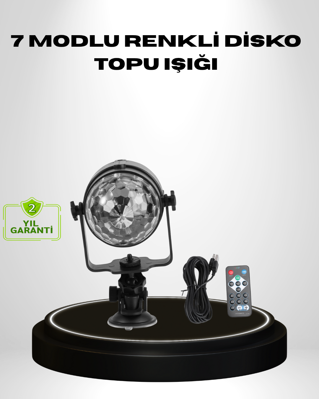 Ritme Duyarlı LED Disko Topu – Renkli Işık Gösterili Parti Lambası - Lisinya