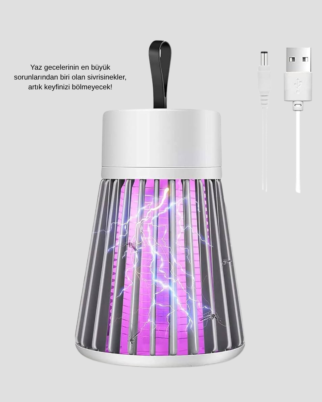 2000 mAh Şarjlı Sivrisinek Kovucu Lamba – Kimyasalsız, Güvenli ve Taşınabilir - Lisinya