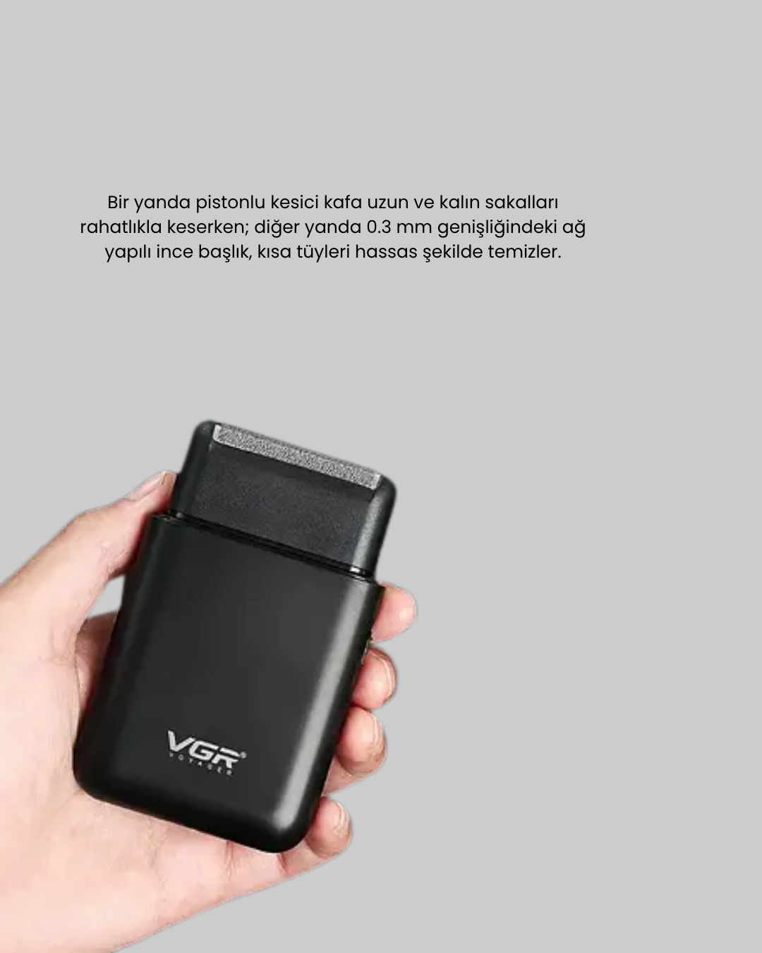 Elektrikli Tıraş Makinesi Çift Başlıklı Ultra İnce Tasarım - Lisinya